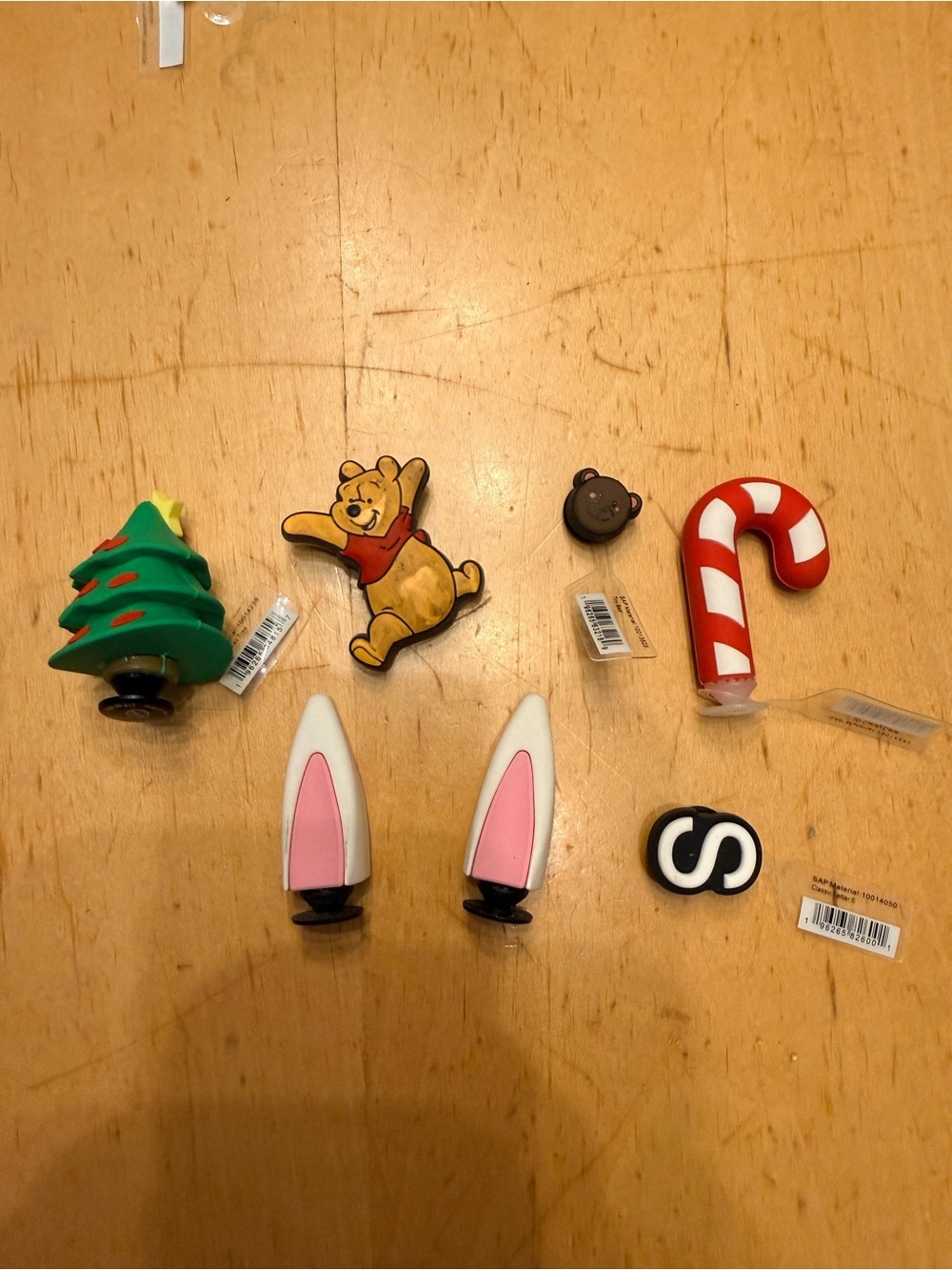 Holiday Kids shoe charms - Candy Cane, Tree, Bunny Ears (Multicolor)